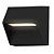 Balizador de Parede Preto 8x8x5,5cm com Led Integrado 1,5w - Imagem 1