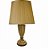 Abajur Dourado com Cupula Bege para Lampada E27 50cm - Imagem 1