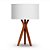 Abajur Rustico Imbuia  sem Cupula para 1 Lampada E27 71cm altura - Imagem 1