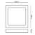 Painel Sobrepor Preto Quadrado 20,8x20,8x4,2cm com Led Integrado 18w 3000k Bivolt - Imagem 2