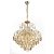 Lustre Dourado Cristal Ambar com 40x55cm para 4 Lampadas E14 - Imagem 1