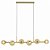 Pendente Jabuticaba Orbit 105x26x16cm Dourado com 6 Vidros Champanhe para 6x Lampadas G9 - Imagem 1