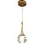 Pendente DCD02127 10x20cm Gota Dourado com Led Integrado 5w 3000w Bivolt - Imagem 1