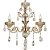 Lustre Classico Vela Cristal 45x45cm Dourado para 3 Lampadas E14 - Imagem 3