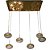 Pendente MD9015 65x30cm Dourado com 1,2m Cabo Ajustavel com Led Integrado 48w Bivolt - Imagem 1