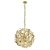 Pendente DCD01219 65cm Dourado com Cristais para 12 Lampada E14 - Imagem 1