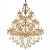 Lustre Classico Vela Cristal 95x150cm Dourado Red para 24 Lampadas E14 - Imagem 1