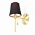 Arandela Torch 887 Dourado Lixado com Cupula 27x12x17cm para 1 Lampada E27 - Imagem 1