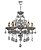 Lustre Classico Vela Cristal 50x50cm Cromado Transparente para 5 Lampadas E14 - Imagem 1