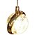 Pendente DCD021 12cm Dourado com Esfera e Led Integrado 7W 3000k Bivolt - Imagem 1