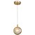 Pendente DCD021 12cm Dourado com Esfera e Led Integrado 7W 3000k Bivolt - Imagem 4