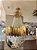 Lustre Redondo Cristal 60x95cm Ambar para 12x Lampadas E-14 - Imagem 3