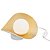 Abajur Perla Branco Folha de Ouro Globo Leitoso 25x17x13cm para 1 Lampada G9 - Imagem 3