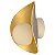 Arandela Perla Branco Folha de Ouro Globo Leitoso 25x17x13cm para 1 Lampada G9 - Imagem 1
