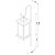Balizador Toscana Trap Preto com Vidro Espelhado Champanhe 14x90cm para 1 Lampadas E27 - Imagem 6