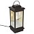 Lanterna Toscana Trap Preto com Vidro Espelhado Champanhe 25x64cm para 1 Lampadas E27 - Imagem 1