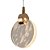 Pendente Dourado Cristal Redondo 13cm com Led Integrado 5w 3000k Bivolt - Imagem 1