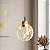 Pendente Dourado Cristal Redondo 13cm com Led Integrado 5w 3000k Bivolt - Imagem 2