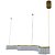 Pendente ACR-002D 100x12x180cm Dourado com Led Integrado 28w Multi Temperatura Bivolt - Imagem 2