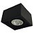 Plafon Box Recuado 4025 8,8x12x12cm Preto para 1x Lampada AR70 - Imagem 1