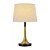 Abajur Slim 001 Dourado com Cupula Branca 28x47cm para 1 Lampada E27 Bivolt - Imagem 1