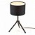 Abajur Pipe 893 Preto com Cupula 43x20x20cm para 1x Lampada E27 Bivolt - Imagem 1
