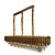 Lustre Retangular Cristal 140x35cm Dourado Transparente para 24 Lampadas E14 Bivolt - Imagem 1