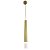 Pendente 9954 25x220cm Champanhe com Acrilico para 1 Lampada G9 Bivolt - Imagem 3