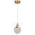 Pendente Dourado Cristal Redondo 13cm com Led Integrado 5w 3000k Bivolt - Imagem 3