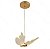 Pendente Borboleta QD05105 24x18cm Dourado com Led Integrado 8w 3000k Bivolt - Imagem 2