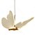 Pendente Borboleta QD05105 24x18cm Dourado com Led Integrado 8w 3000k Bivolt - Imagem 1