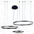 Pendente Alianca Ø40XØ60XØ80cm Preto Led Integrado 112w 3000k Bivolt - Imagem 1