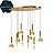 Pendente HPD18010 Champanhe 1m de Base com Led Integrado 40w 3000k Bivolt - Imagem 1