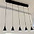 Pendente HPD2005/5 Preto Base 70cm com Led Integrado 25w 3000k Bivolt - Imagem 2