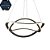 Pendente HPD6225 Preto 60cm com Led Integrado 140w 3000/4000k Bivolt - Imagem 1