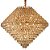 Pendente HPD8410 100x100cm Dourado para 32 Lampadas E14 Bivolt - Imagem 2