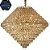 Pendente HPD8410 100x100cm Dourado para 32 Lampadas E14 Bivolt - Imagem 1