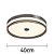 Plafon HPF6205 40cm Preto com Led Integrado 60w 3000/4000k Bivolt - Imagem 2