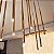 Pendente HPD2013 Dourado Base 80cm com Led Integrado 18w 3000k Bivolt - Imagem 3