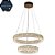 Pendente Alianca Ø40xØ60cm Cromado Cristal Led Integrado 90w Multi temperatura Dimer Bivolt - Imagem 1