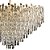 Lustre Redondo Cristal Ø80x43cm Dourado Transparente para 18 Lampadas E14 Bivolt - Imagem 3