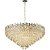 Lustre Redondo Cristal Ø100x53cm Dourado Transparente para 24 Lampadas E14 Bivolt - Imagem 2
