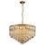 Pendente Redondo Cristal Ø60x37cm Dourado para 12 Lampadas E14 Bivolt - Imagem 3