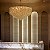 Pendente Redondo Cristal Ø80x46cm Dourado para 18 Lampadas E14 Bivolt - Imagem 2