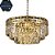 Pendente Redondo Cristal Ø60x32cm Dourado para 12 Lampadas E14 Bivolt - Imagem 1