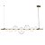 Pendente Zeep Dourado e Transparente 25X153cm  c/ LED 12W 3000K - Imagem 1