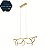 Pendente HPD3612 Dourado Inox 120cm c/ 2 metros de cabo c/LED 3000K - Imagem 1