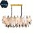 Lustre Concha Horizontal HPD4370 1.20cm c/ 1 Metro de Corrente para 17 Lampadas E14 - Imagem 1