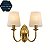 Arandela Vintage com 2 bracos B5031-2 Bronze para 2 lampadas E14 - Imagem 1