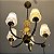 Lustre Vintage com 5 bracos D7532-5 Bronze 65x42 para 5 lampadas E14 - Imagem 3